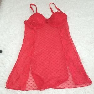 Rampages Intimates Red Laced Camisole. S